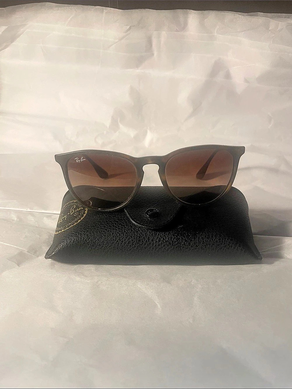 Ray-Ban Erika Sunglasses in Brown & Black Like New